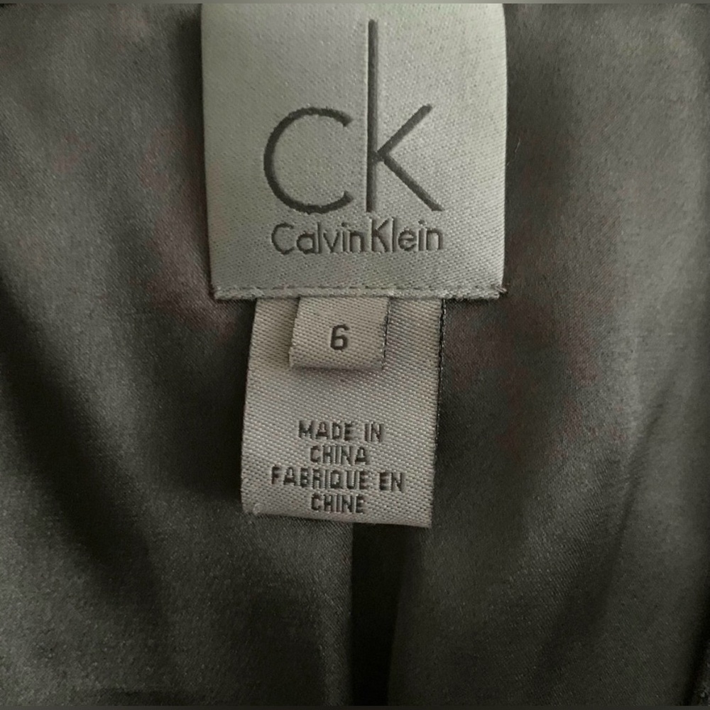 CK Calvin Klein Black Velvet & Satin Jacket With Lace, Size: 6, EUC (PM-33) - Picture 6 of 9